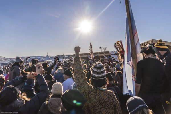 photo of protestors at Standing Rock by Joe Brusky