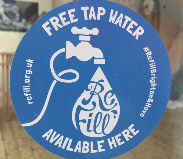 Image of ONCA's Refill station window sticker